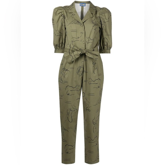 Lhd Casitas abstract-print jumpsuit size 6 - Picture 3 of 4